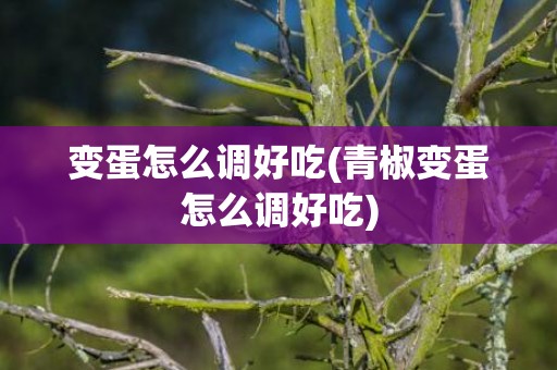 变蛋怎么调好吃(青椒变蛋怎么调好吃)