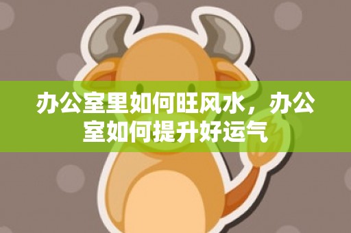 办公室里如何旺风水，办公室如何提升好运气