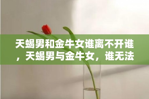 天蝎男和金牛女谁离不开谁，天蝎男与金牛女，谁无法离开谁？