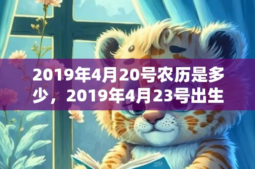 2019年4月20号农历是多少，2019年4月23号出生的女宝宝五行缺土如何起名呢