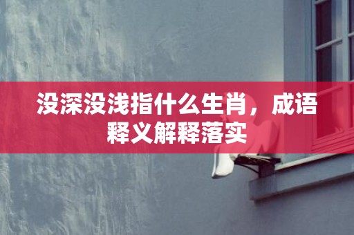 没深没浅指什么生肖，成语释义解释落实