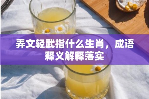 弄文轻武指什么生肖，成语释义解释落实