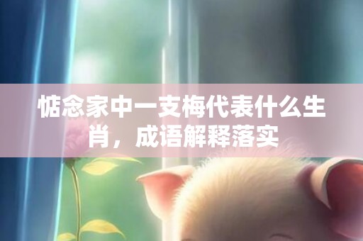 惦念家中一支梅代表什么生肖，成语解释落实