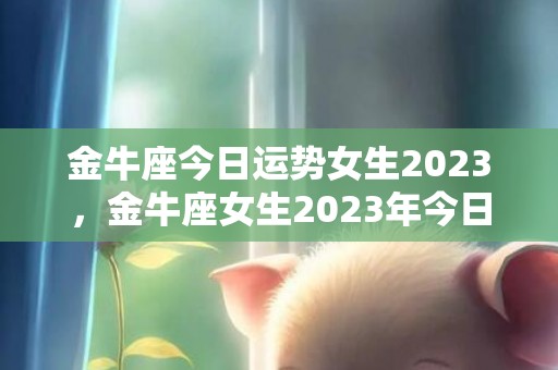 金牛座今日运势女生2023，金牛座女生2023年今日运势如何？