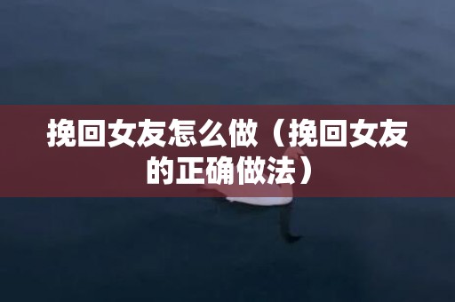 挽回女友怎么做（挽回女友的正确做法）