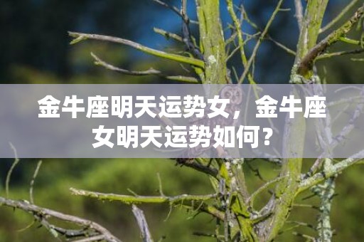 金牛座明天运势女，金牛座女明天运势如何？