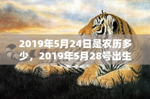 2019年5月24日是农历多少，2019年5月28号出生的女宝宝五行缺水要怎么起名字