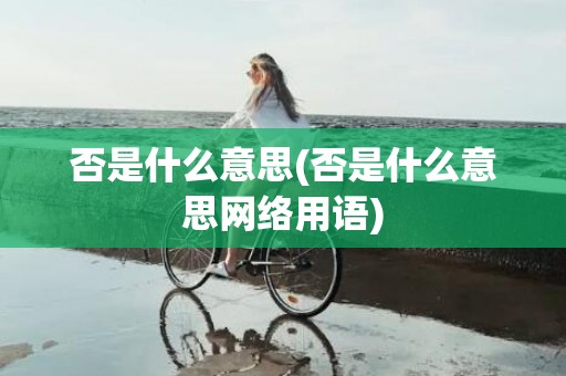 否是什么意思(否是什么意思网络用语)