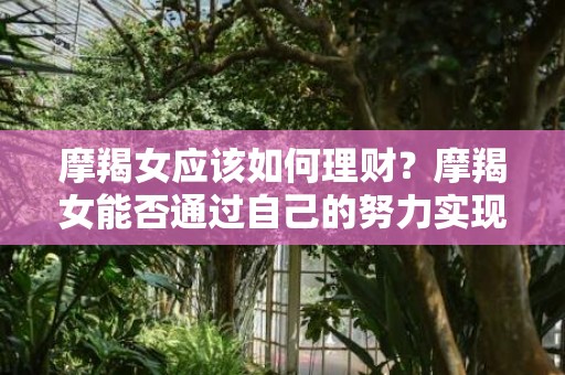 摩羯女应该如何理财？摩羯女能否通过自己的努力实现财富积累？