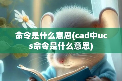 命令是什么意思(cad中ucs命令是什么意思)